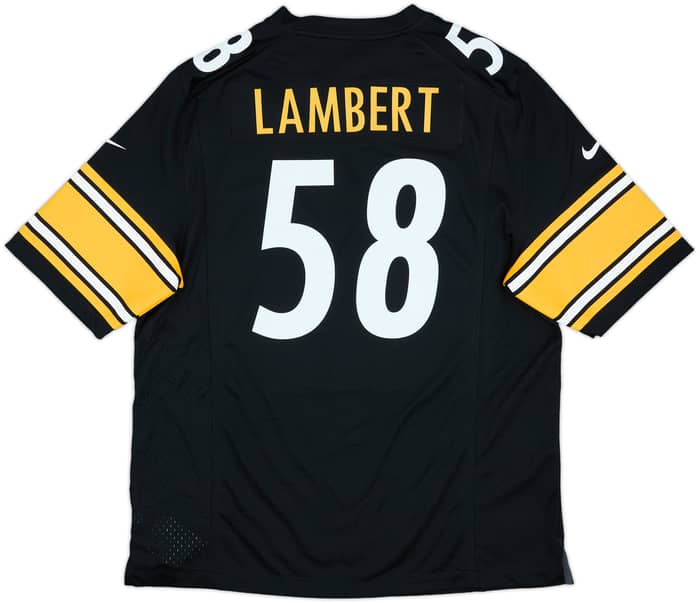 2012 Pittsburgh Steelers Lambert #58 Nike Game Home Jersey (L)