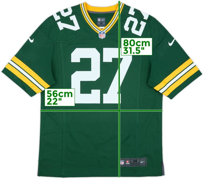 2013-16 Green Bay Packers Lacy #27 Nike Game Home Jersey - 7/10 - (M)