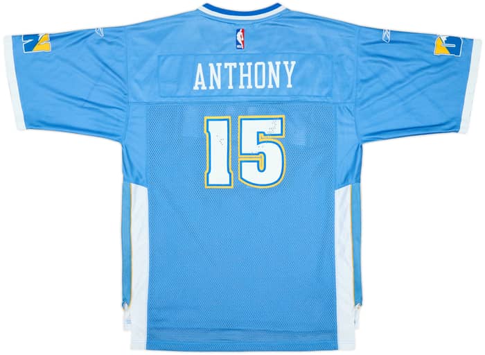 2005-06 Denver Nuggets Anthony #15 Reebok Football Jersey - 7/10 - (M)