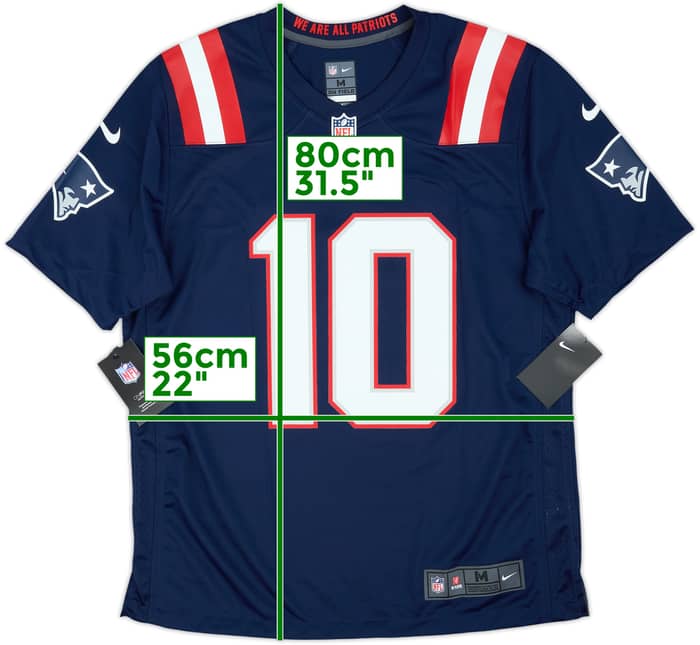 2021-23 New England Patriots Jones #10 Nike Game Home Jersey (M)