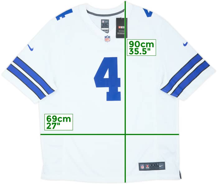 2016-25 Dallas Cowboys Prescott #4 Nike Game Home Jersey (XXL)