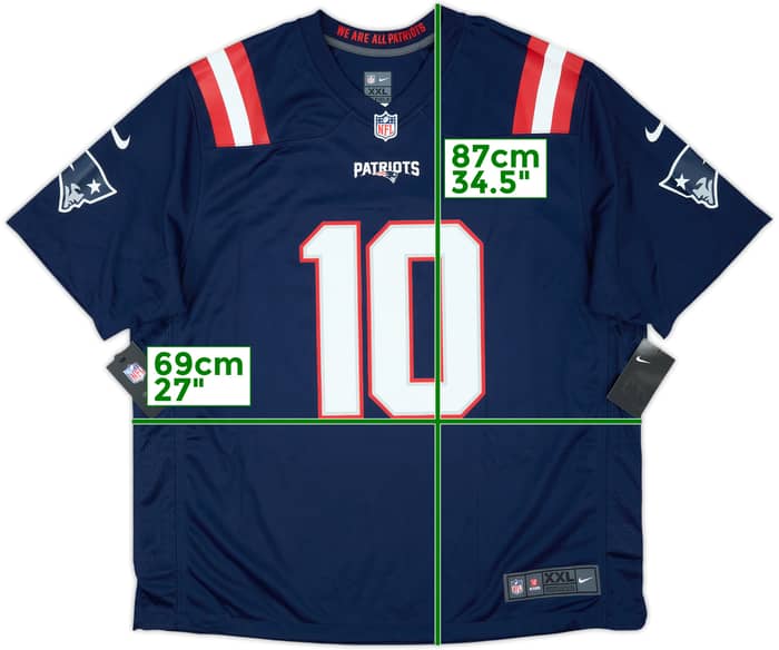 2021-23 New England Patriots Jones #10 Nike Game Home Jersey (XXL)