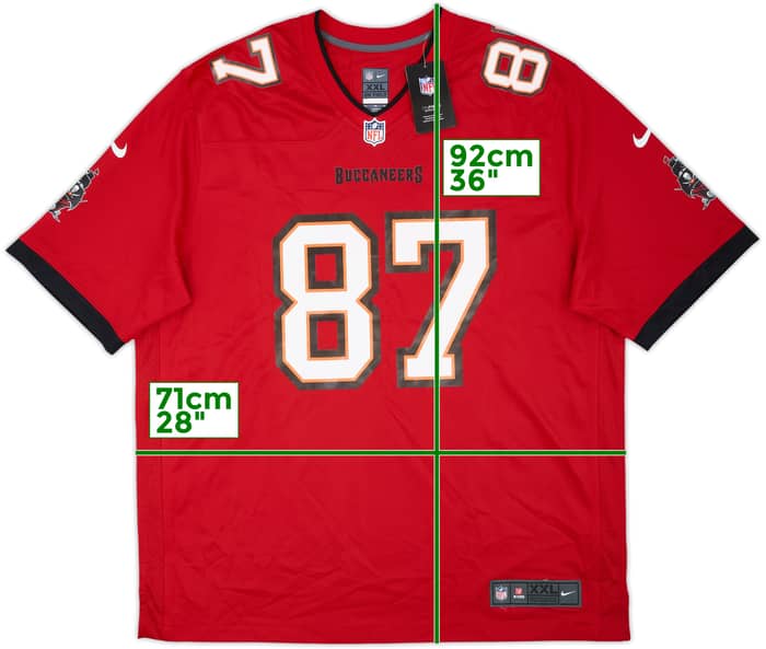 2020-21 Tampa Bay Buccaneers Gronkowski #87 Nike Game Home Jersey (XXL)