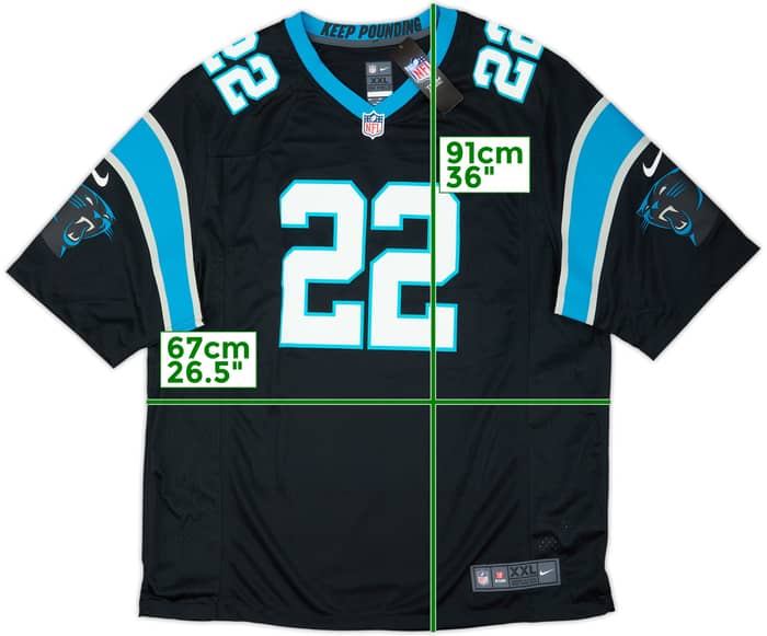2017-22 Carolina Panthers McCaffrey #22 Nike Game Home Jersey (XXL)