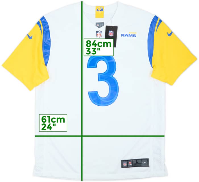 2021 LA Rams Beckham Jr #3 Nike Game Away Jersey (L)