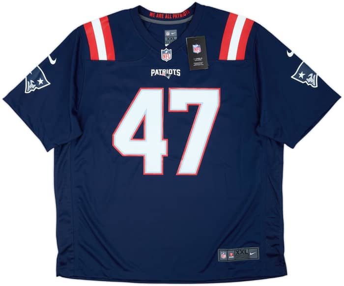 2020-21 New England Patriots Johnson #47 Nike Game Home Jersey (XXL)