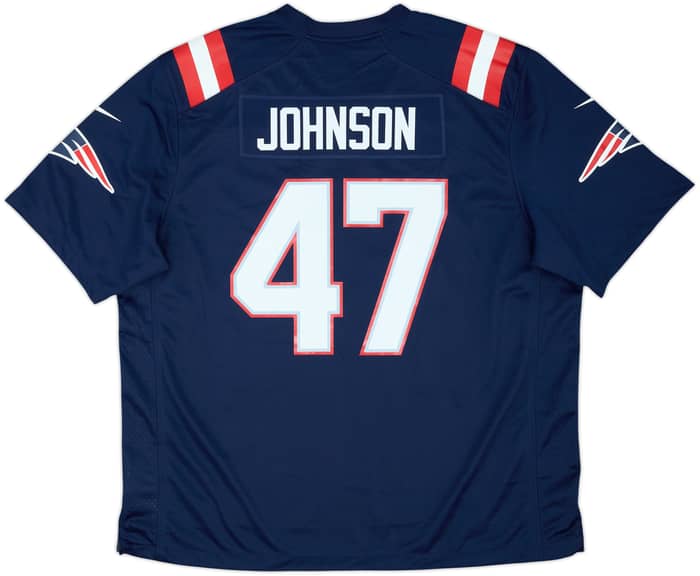 2020-21 New England Patriots Johnson #47 Nike Game Home Jersey (XXL)