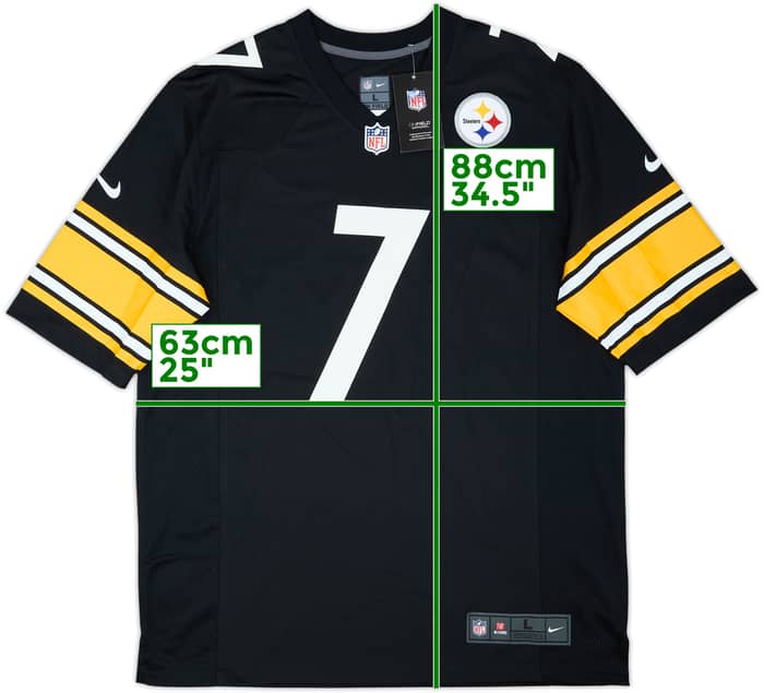 2020-21 Pittsburgh Steelers Roethlisberger #7 Nike Game Home Jersey (L)