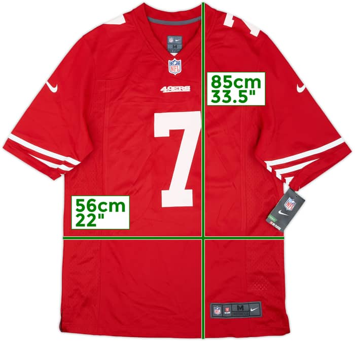 2012-16 San Francisco 49ers Kaepernick #7 Nike Game Home Jersey (M)