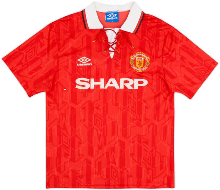1992-94 Manchester United Home Shirt Cantona #7 - 6/10 - (M)