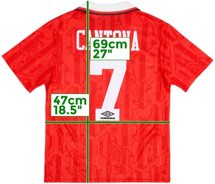 1992-94 Manchester United Home Shirt Cantona #7 - 6/10 - (M)