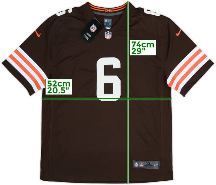 2020-21 Cleveland Browns Mayfield #6 Nike Game Home Jersey (XL.Boys)