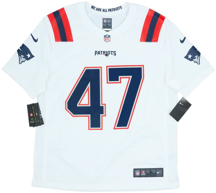 2020-21 New England Patriots Johnson #47 Nike Game Away Jersey (L)