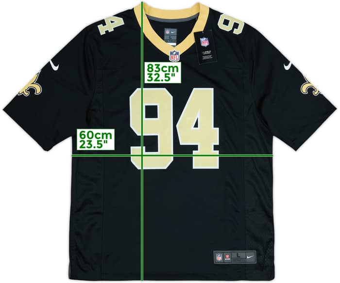 2012-25 New Orleans Saints Jordan #94 Nike Game Home Jersey (L)