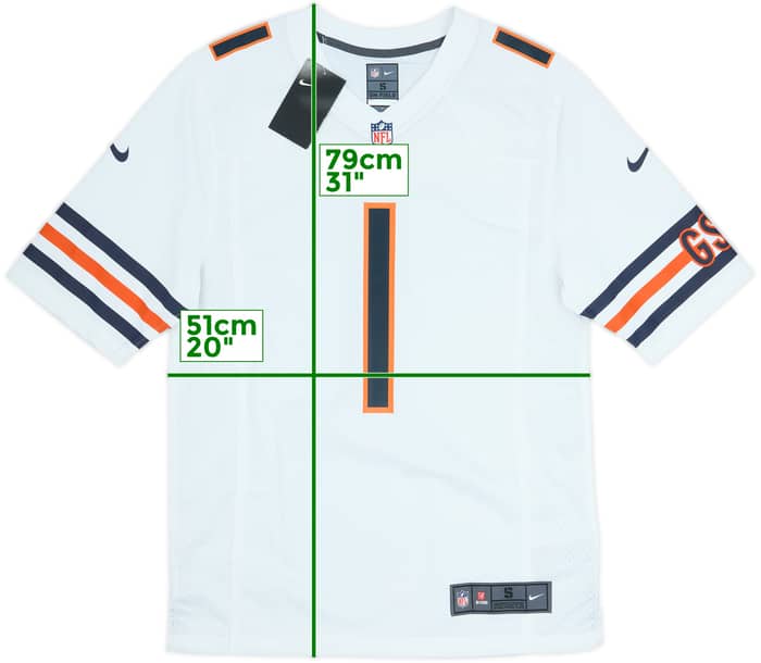 2021-23 Chicago Bears Fields #1 Nike Game Away Jersey (S)