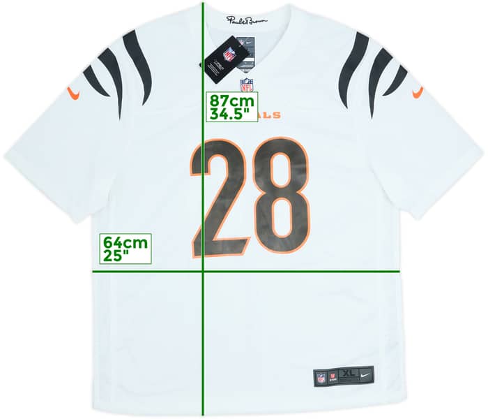 2021-23 Cincinnati Bengals Mixon #28 Nike Game Away Jersey (XL)