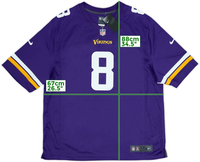 2018-23 Minnesota Vikings Cousins #8 Nike Game Home Jersey (XXL)