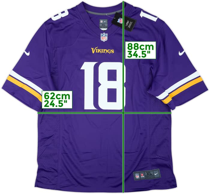 2020-25 Minnesota Vikings Jefferson #18 Nike Game Home Jersey (XL)