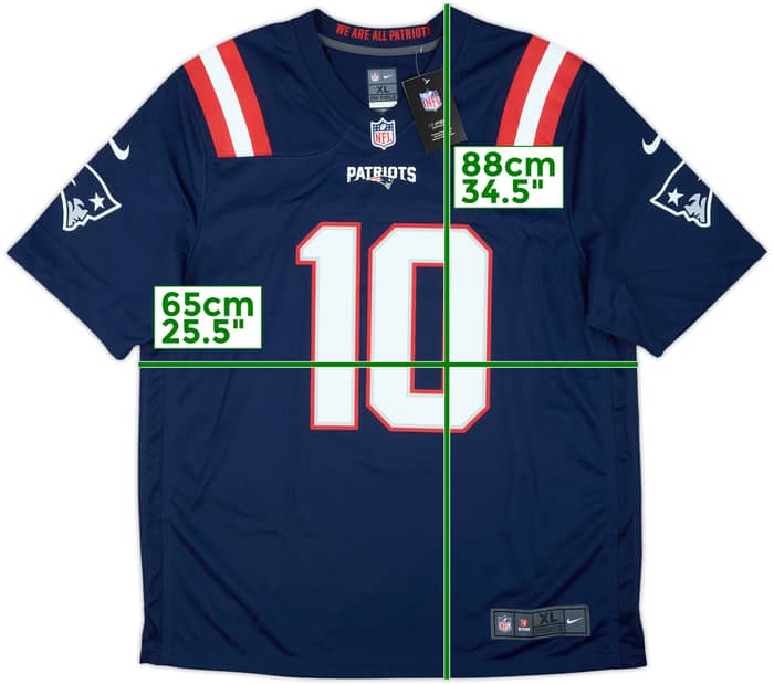 2021-23 New England Patriots Jones #10 Nike Game Home Jersey (XL)