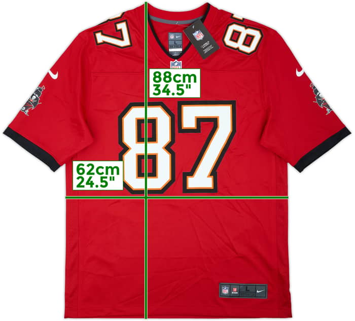 2020-21 Tampa Bay Buccaneers Gronkowski #87 Nike Game Home Jersey (L)
