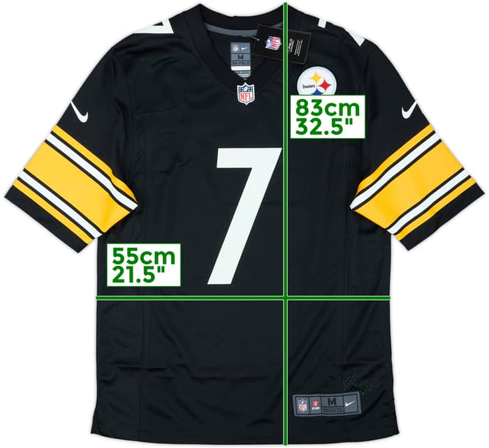 2020-21 Pittsburgh Steelers Roethlisberger #7 Nike Game Home Jersey (M)
