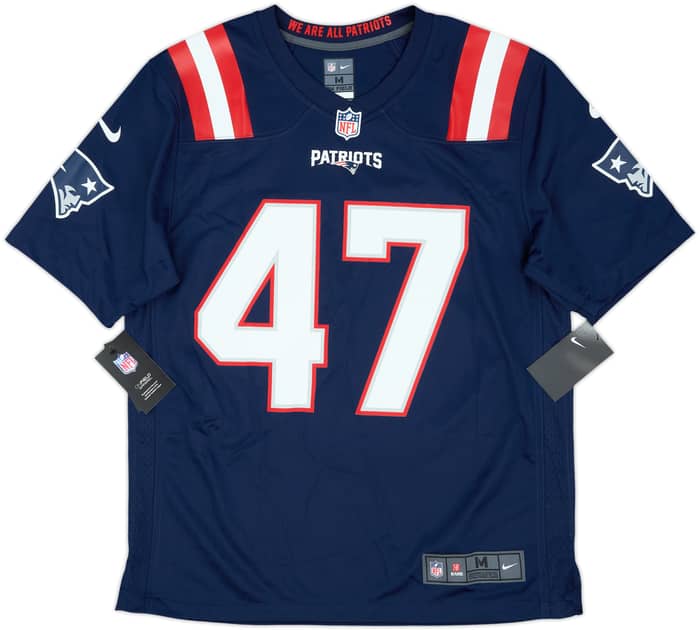 2020-21 New England Patriots Johnson #47 Nike Game Home Jersey (M)