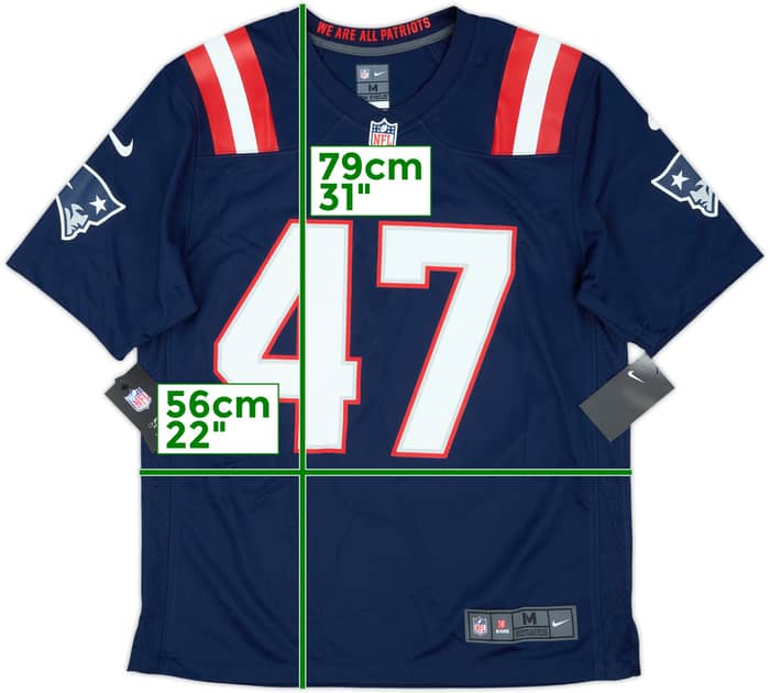 2020-21 New England Patriots Johnson #47 Nike Game Home Jersey (M)