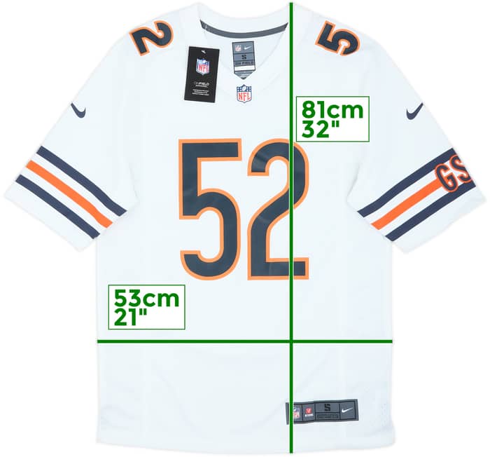 2018-21 Chicago Bears Mack #52 Nike Game Away Jersey (S)