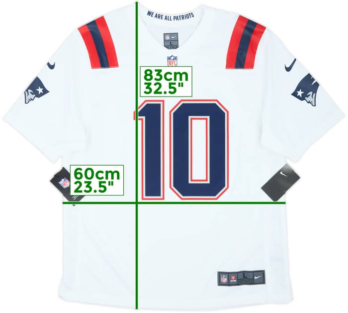 2021-23 New England Patriots Jones #10 Nike Game Away Jersey (L)