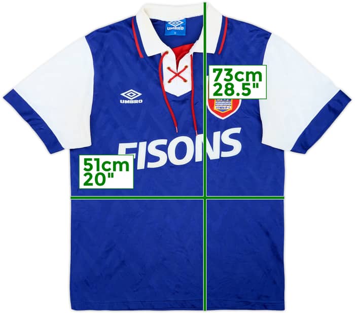 1992-94 Ipswich Home Shirt - 6/10 - (M)
