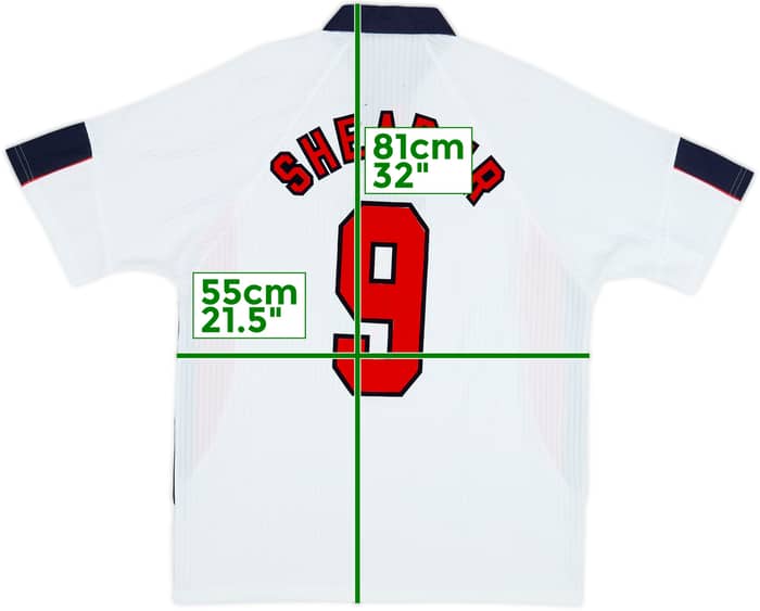 Camiseta de local de Inglaterra 1997-99 Shearer #9 - 4/10 - (XL)