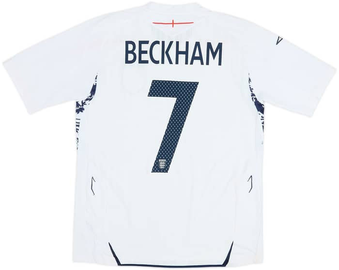2007-09 Inglaterra Local Camiseta Beckham #7 - 4/10 - (M)