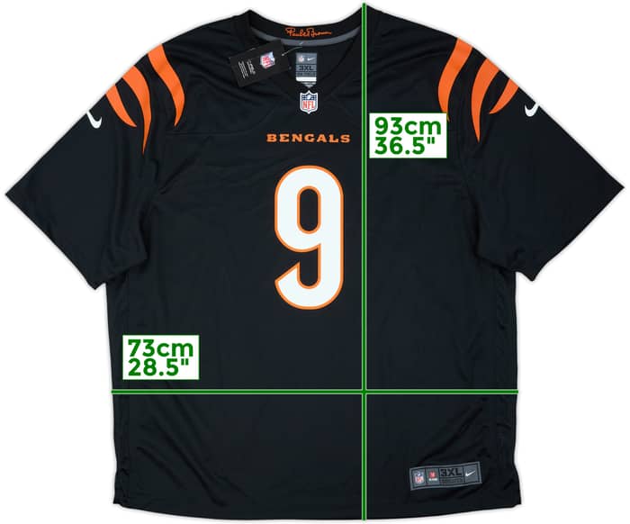 2021-25 Cincinnati Bengals Burrow #9 Nike Game Home Jersey (3XL)