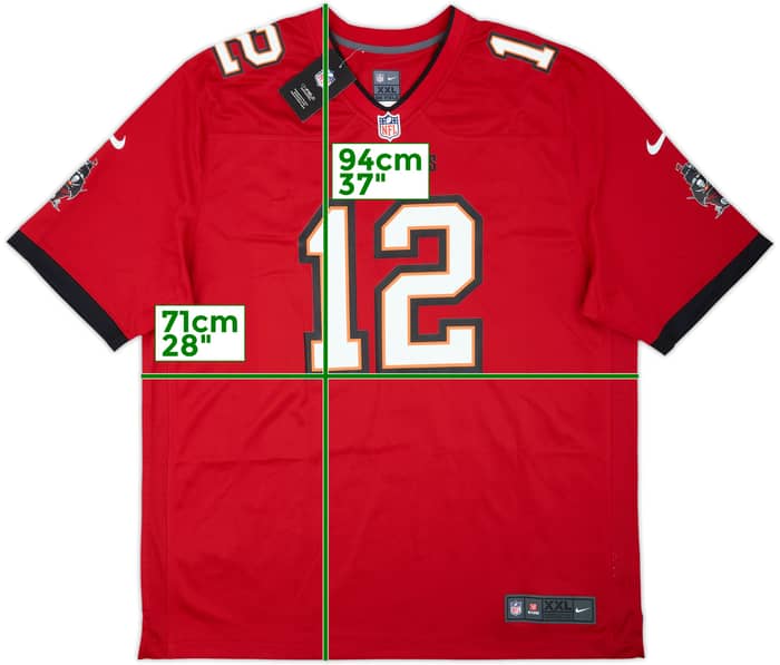2020-22 Tampa Bay Buccaneers Brady #12 Nike Game Home Jersey (XXL)