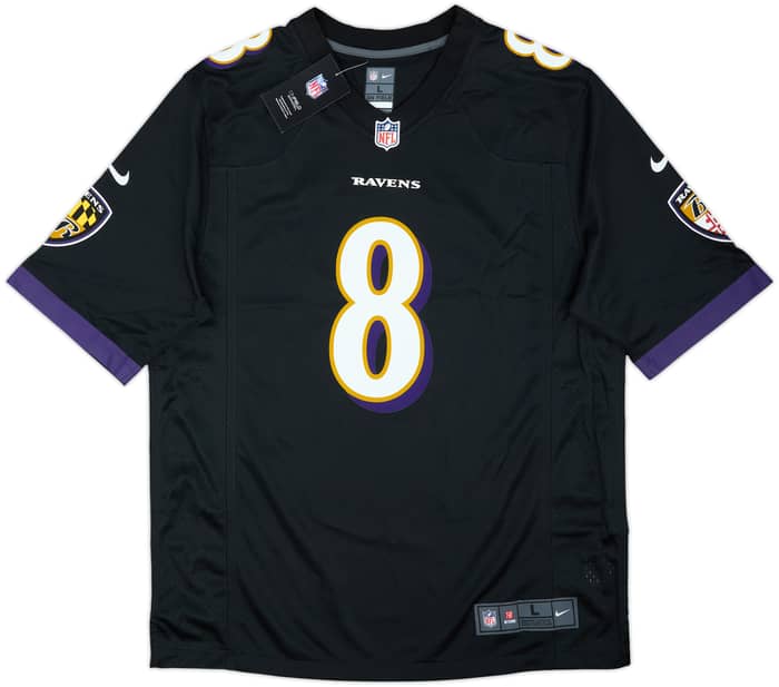 2018-25 Baltimore Ravens Jackson #8 Nike Game Alternate Jersey (L)