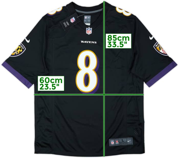 2018-25 Baltimore Ravens Jackson #8 Nike Game Alternate Jersey (L)