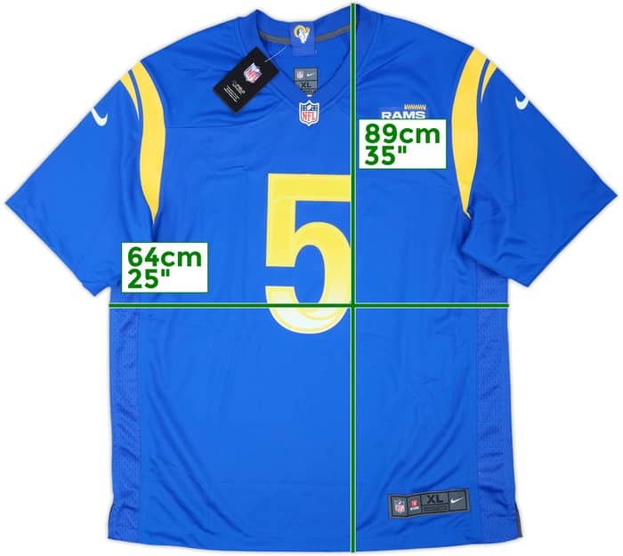 2021-22 LA Rams Ramsey #5 Nike Game Home Jersey (XL)