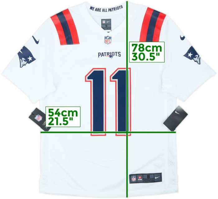 2020 New England Patriots Edelman #11 Nike Game Away Jersey (S)