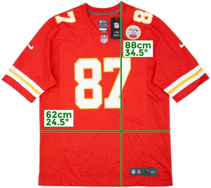 2013-25 Kansas City Chiefs Kelce #87 Nike Game Home Jersey (L)