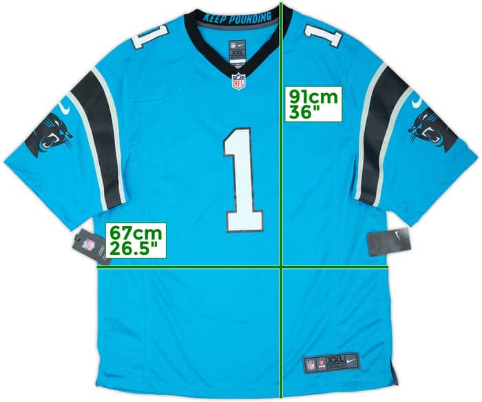 2012-19 Carolina Panthers Newton #1 Nike Game Alternate Jersey (XXL)