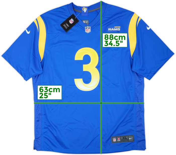 2021 LA Rams Beckham Jr #3 Nike Game Home Jersey (XL)