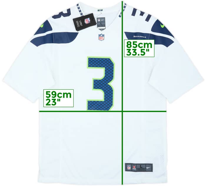 2012-21 Seattle Seahawks Wilson #3 Nike Game Away Jersey (L)
