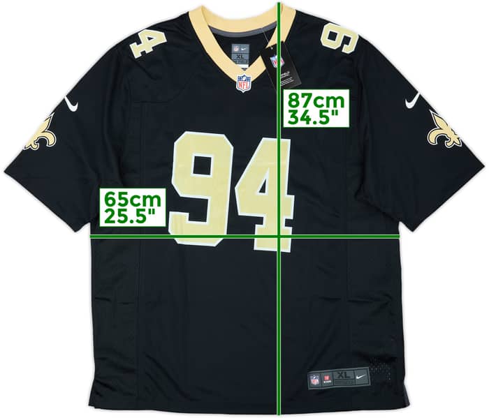 2012-25 New Orleans Saints Jordan #94 Nike Game Home Jersey (XL)