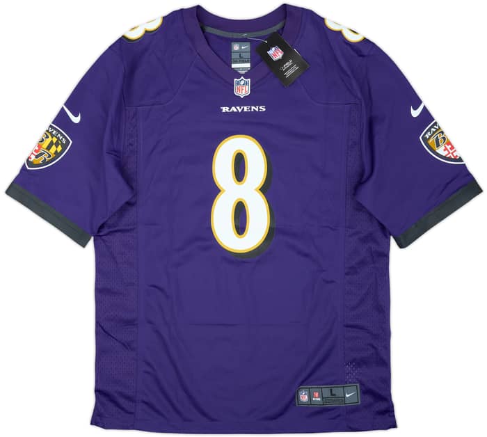 2018-25 Baltimore Ravens Jackson #8 Nike Game Home Jersey (L)