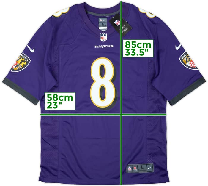 2018-25 Baltimore Ravens Jackson #8 Nike Game Home Jersey (L)