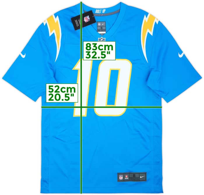 2020-25 LA Chargers Herbert #10 Nike Game Home Jersey (S)