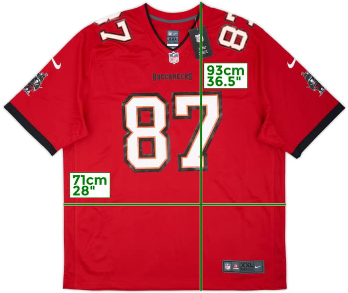 2020-21 Tampa Bay Buccaneers Gronkowski #87 Nike Game Home Jersey (XXL)