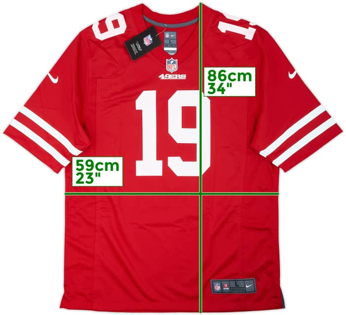 2019-21 San Francisco 49ers Samuel #19 Nike Game Home Jersey (L)