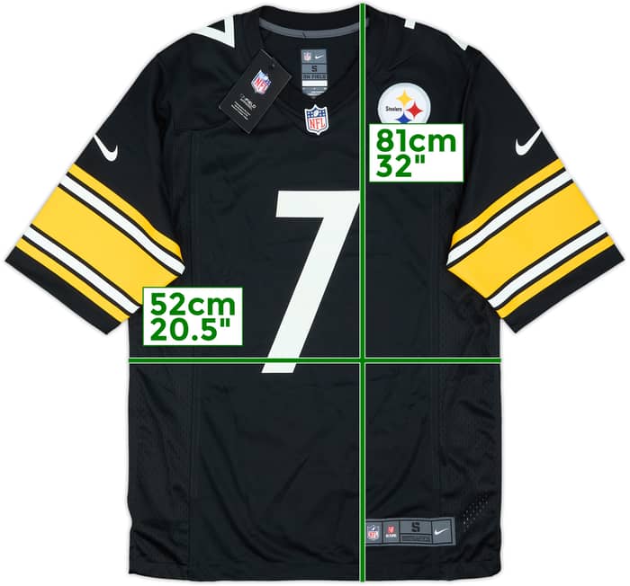 2020-21 Pittsburgh Steelers Roethlisberger #7 Nike Game Home Jersey (S)