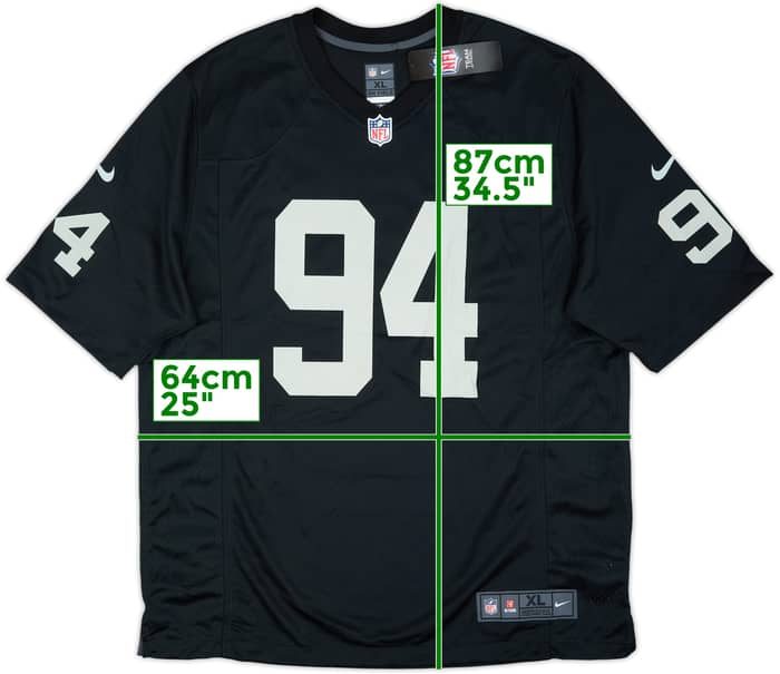 2020-21 Las Vegas Raiders Nassib #94 Nike Game Home Jersey (XL)